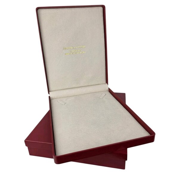 American Pearl Jewelry - Vintage American Pearl Deep Red Gift Necklace Box & Case 7.5" x 9.25" x 1.5"